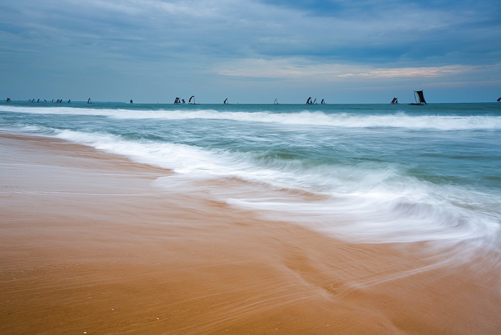 Boats returning to port, Negombo, Sri Lanka, Asia