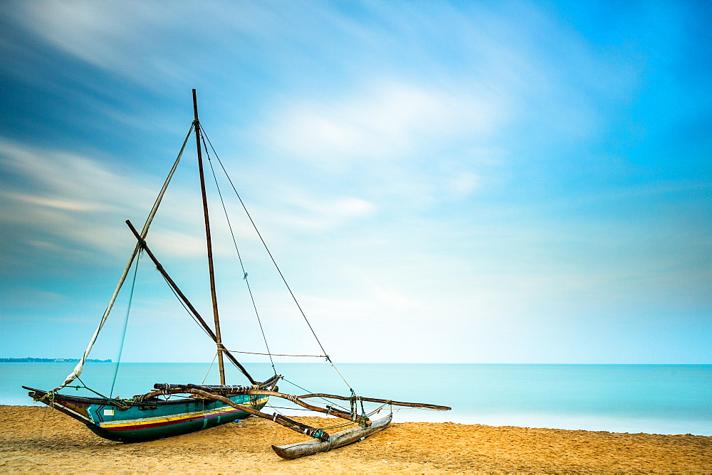 Oruwa, Sri Lankan fishing boat, Negombo, Sri Lanka, Asia