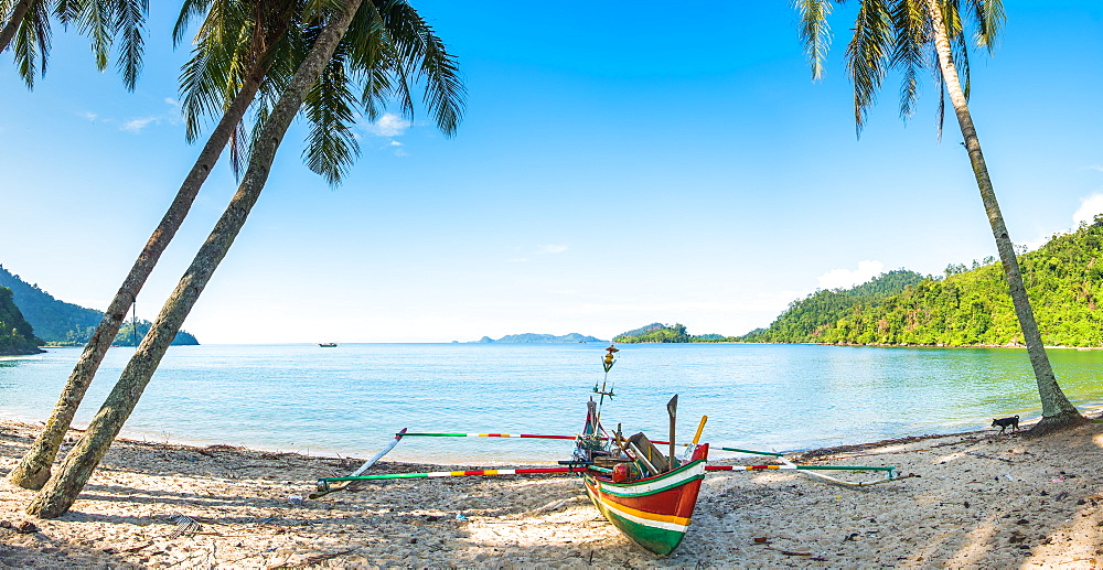 traditional fishing boat in Sungai Pinang, Sumatra, Indonesia, Southeast Asia