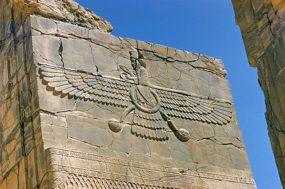 Ahura Mazda, supreme god in Zoroastrianism, Persepolis, UNESCO World Heritage Site, Iran, Middle East