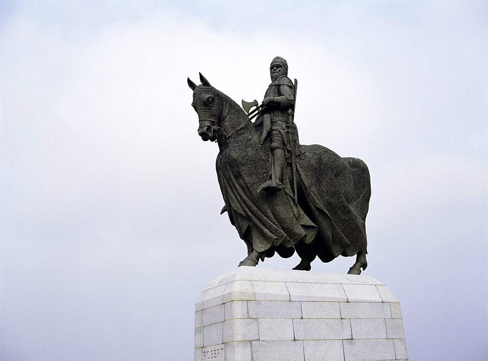 Statue of Robert the Bruce, Bannockburn Battlefield site, Stirling, Scotland, United Kingdom, Europe