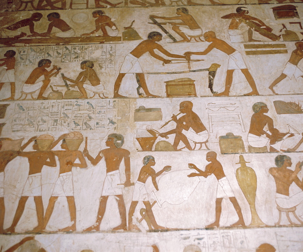 Depictions of everday life, Tomb of Renhuire, Thebes, Egypt