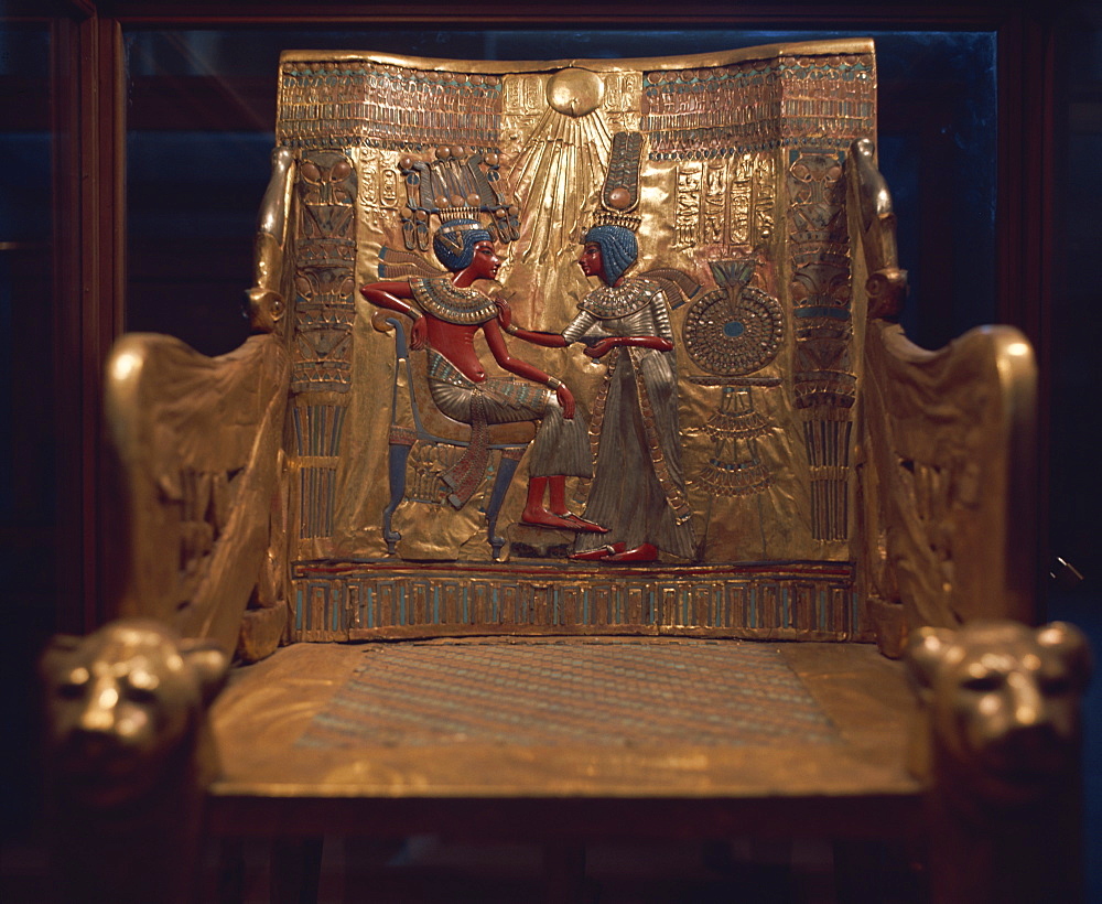 Tutankhamun's throne, Egypt, North Africa, Africa