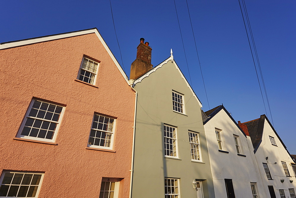 Historic houses in Topsham, near Exeter, Devon, England, United Kingdom, Europe