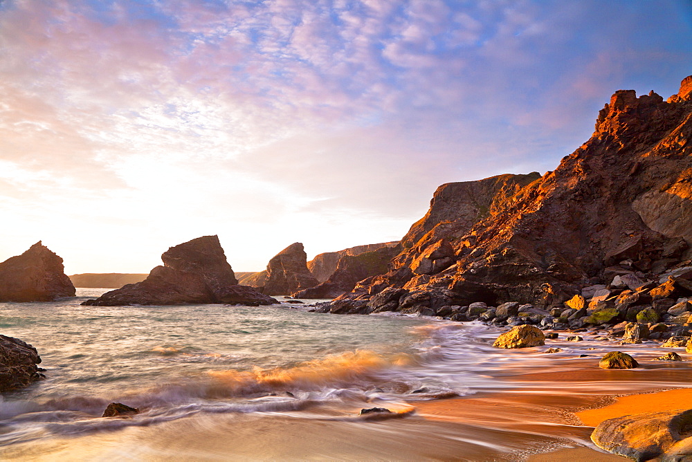 Carnewas and Bedruthan Steps, Cornwall, England, United Kingdom, Europe