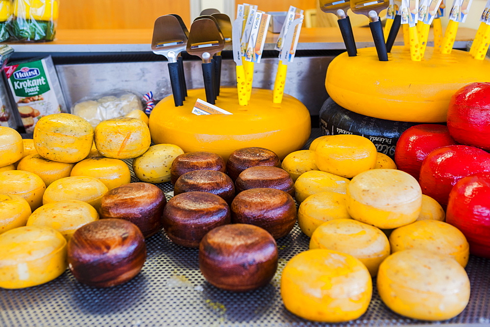 Cheese for sale in Albert Cuyp Market, Amsterdam, Netherlands, Europe