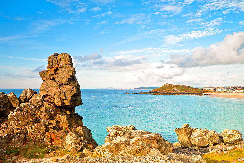 Porthmeor Beach, The Island, St. Ives, Cornwall, England, United Kingdom, Europe