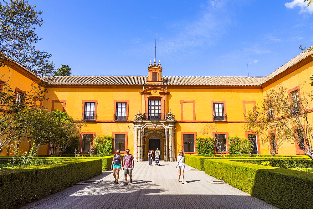 Real Alcazar, UNESCO World Heritage Site, Santa Cruz district, Seville, Andalusia (Andalucia), Spain, Europe