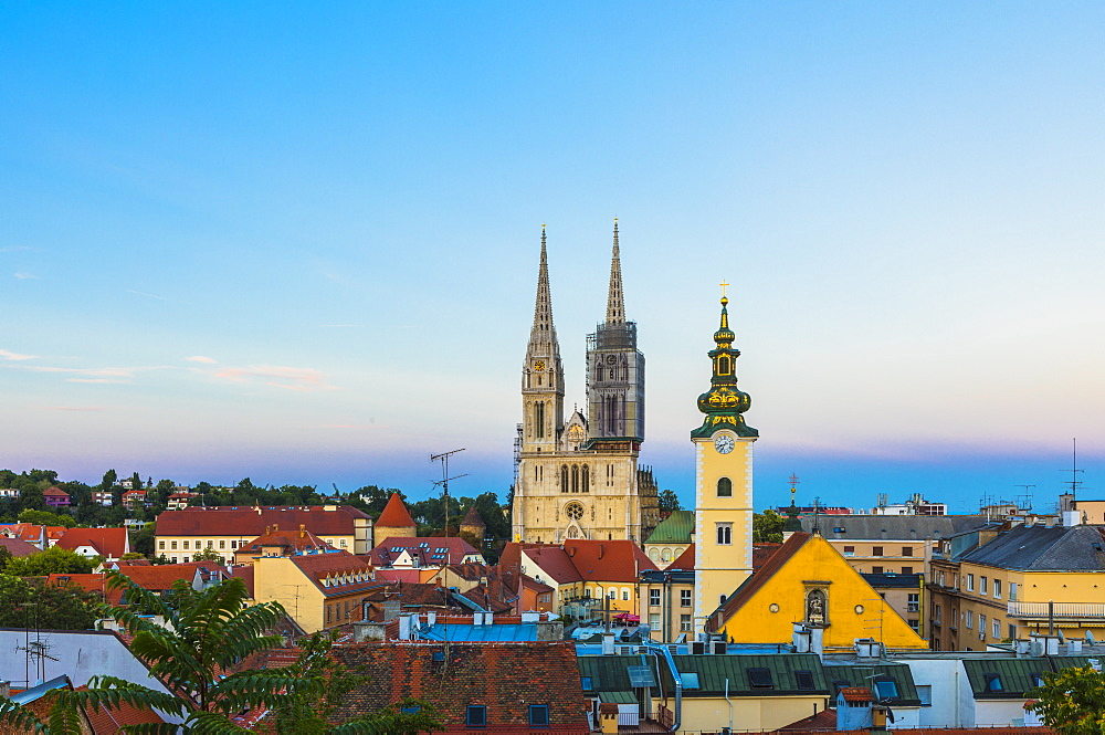 View of Cathedral of the Assumption of the Blessed Virgin Mary, Zagreb, Croatia, Europe