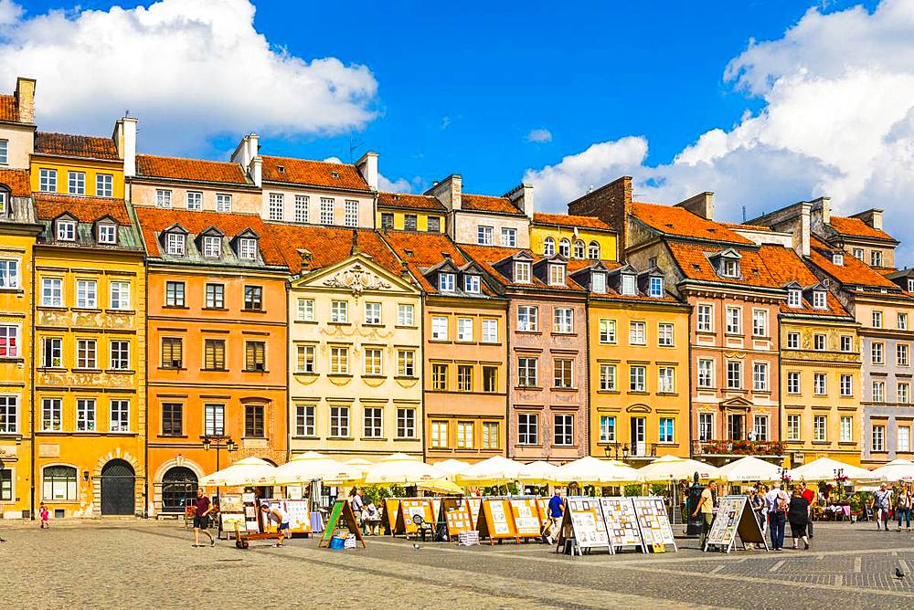 Old Town Market Square, Old Town, UNESCO World Heritage Site, Warsaw, Poland, Europe