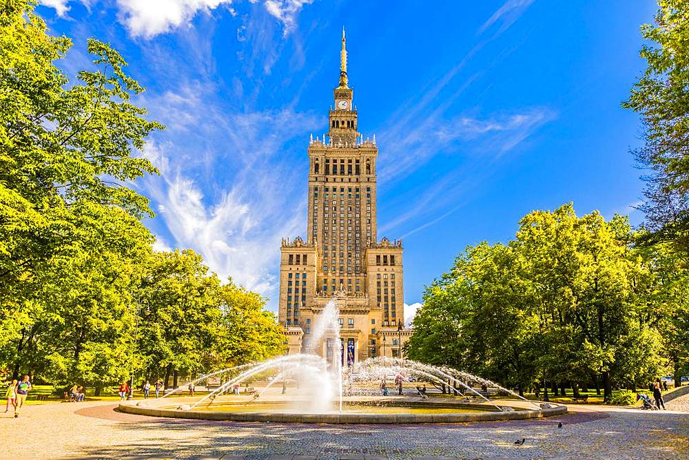 Palace of Culture and Science, City Centre, Warsaw, Poland, Europe