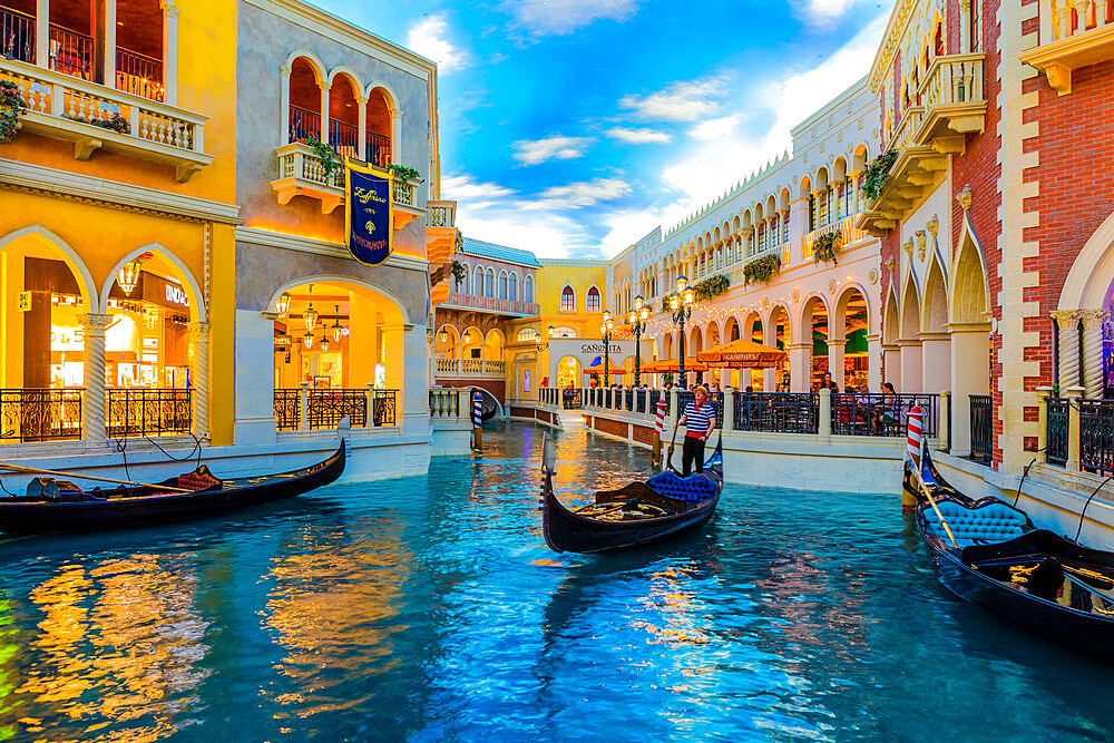 Interior of Venetian Hotel and Casino, Las Vegas, Nevada, United States of America, North America