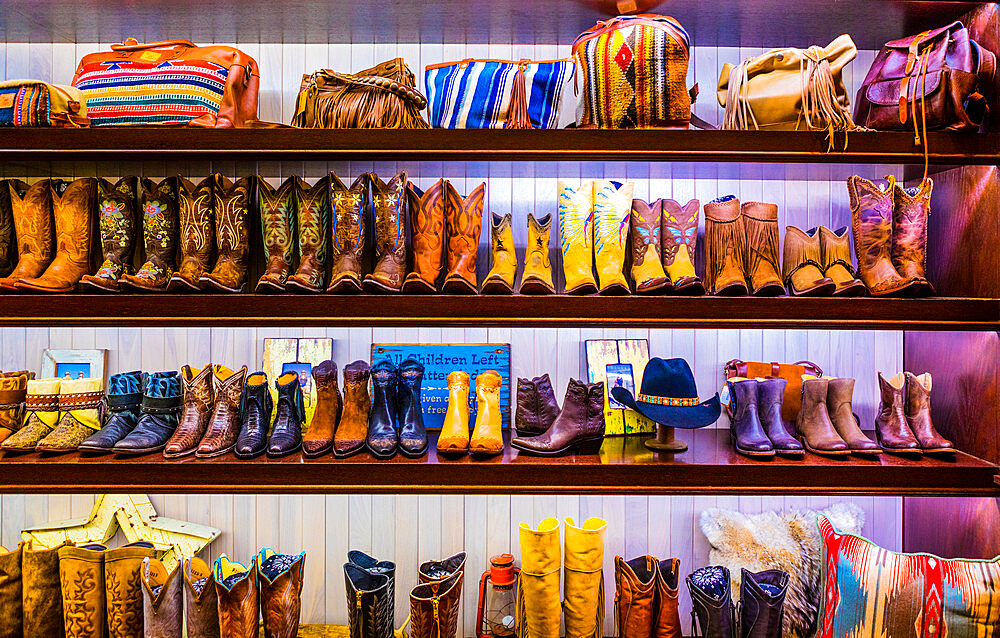 Cowboy boots store inside Caesars Palace Hotel and Casino, Las Vegas, Nevada, United States of America, North America