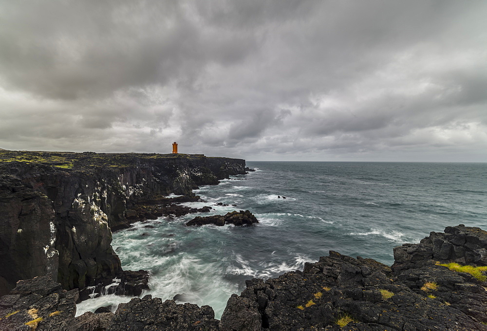 Svortuloft Lighthouse, Skardsvik, Snaefellsnes, Iceland, Polar Regions