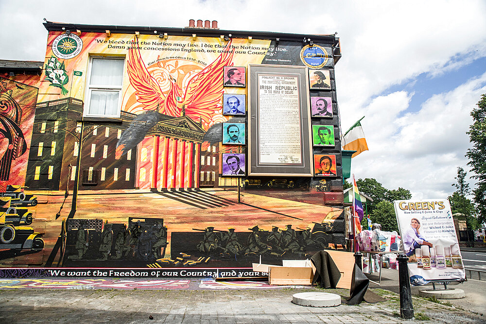 Nationalist Mural, Belfast, Ulster, Northern Ireland, United Kingdom, Europe