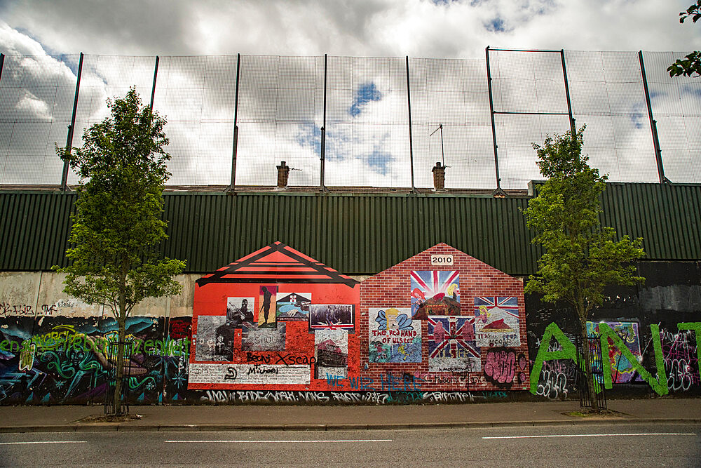 Peace Wall, Belfast, Ulster, Northern Ireland, United Kingdom, Europe