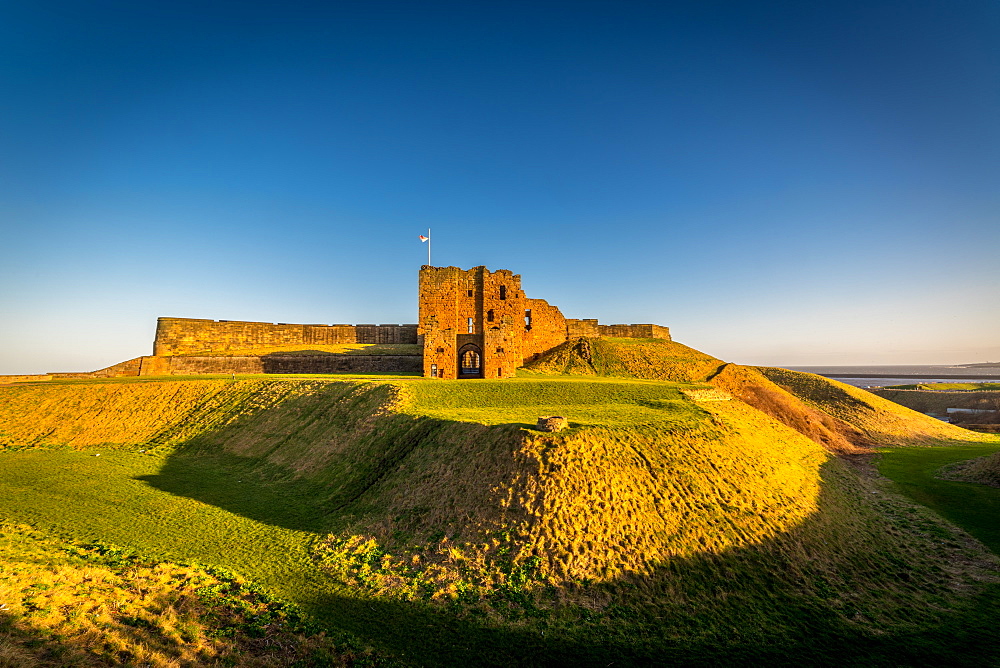 Tynemouth Castle in late afternoon, Tynemouth, Tyne and Wear, England, United Kingdom, Europe