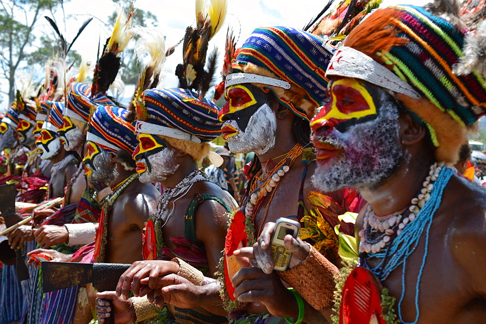 Highlands singsing performers at the Goroka show in Papua New Guinea, Pacific