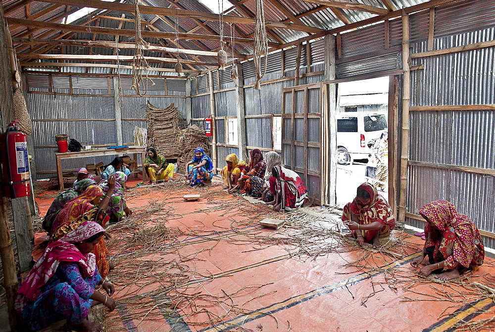 Innovative rug factories have brought small-scale factories to rural Bangladesh, Asia