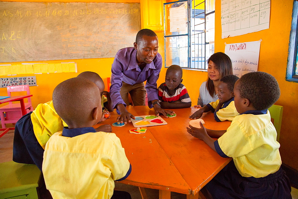 Theoneste Habiyaremye, local nursery teacher in Murama district, eastern Rwanda, Africa