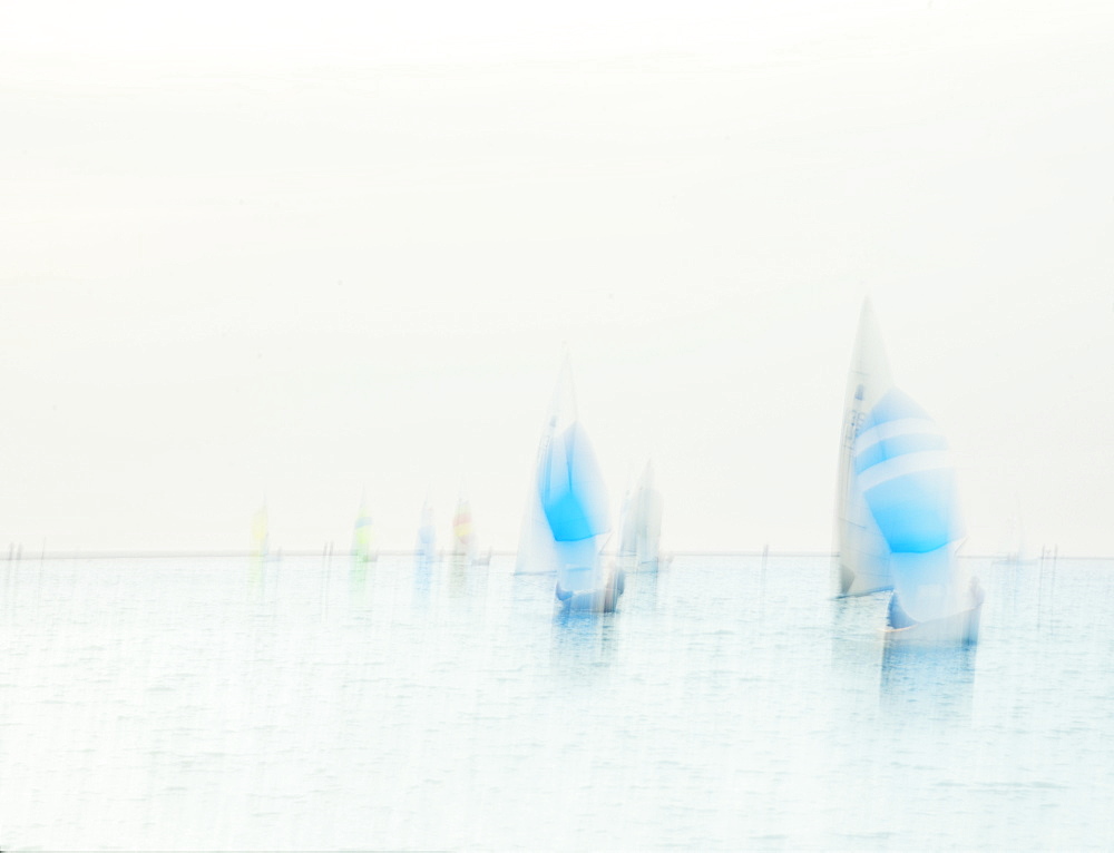 Impression of yachts at sea, United Kingdom, Europe