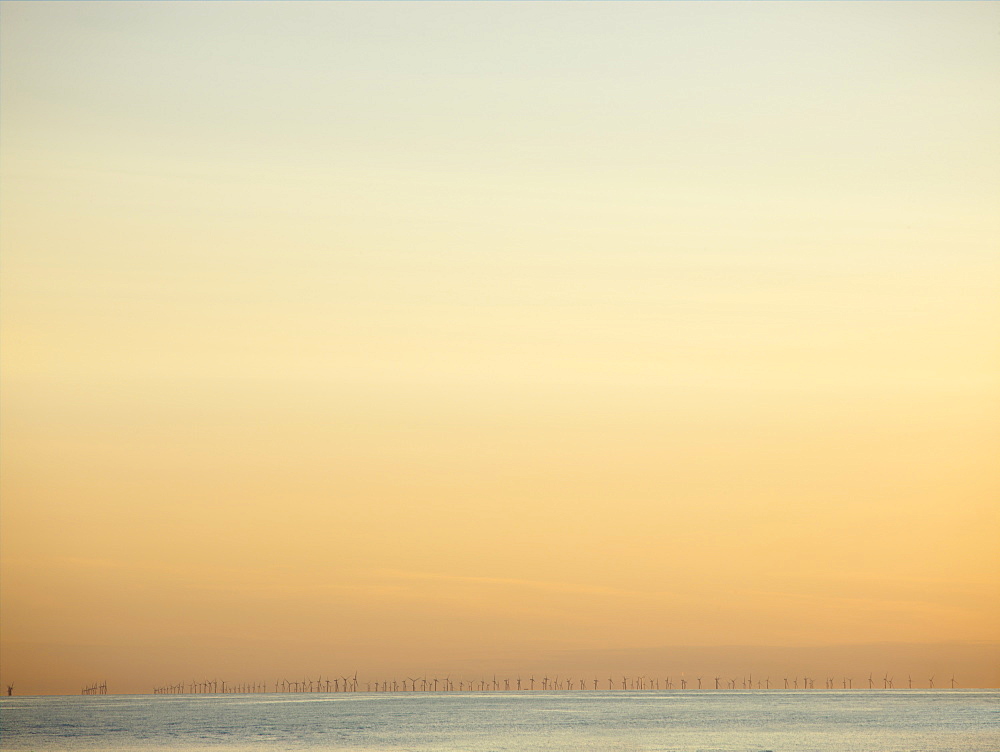 Hoyle Bank offshore windfarm, Wirral, Cheshire, England, United Kingdom, Europe