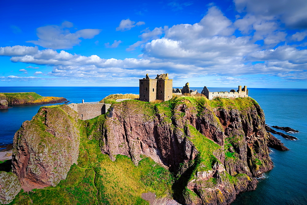 Dunnottar Castle outside of Stonehaven, Aberdeenshire, Scotland, United Kingdom, Europe