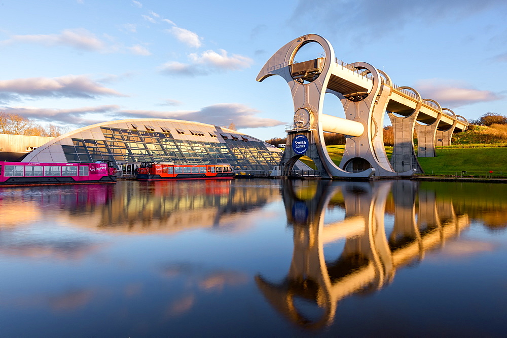 The Falkirk Wheel, Stirlingshire, Scotland, United Kingdom, Europe