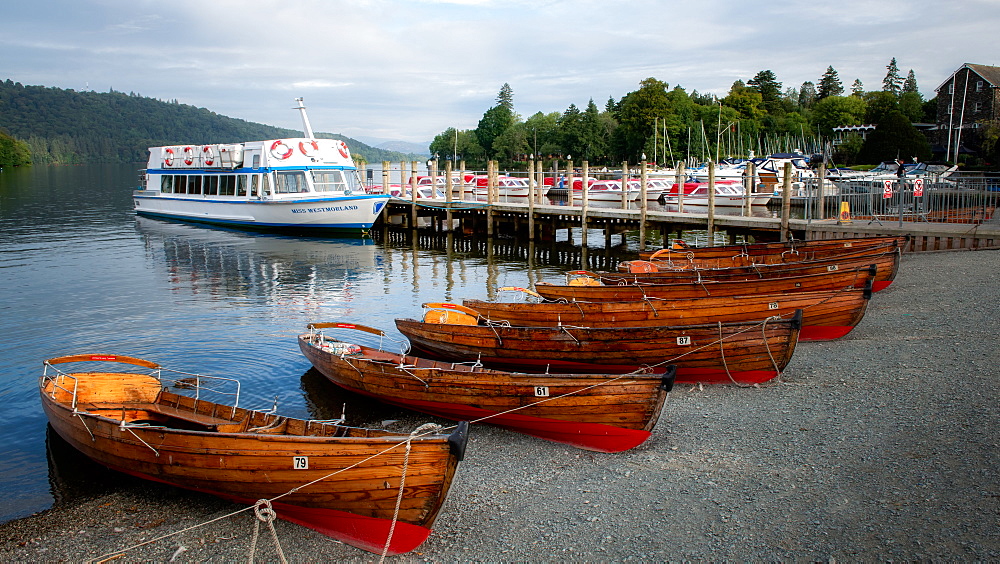 Rowing boats on Windermere, The Lake District National Park, UNESCO World Heritage Site, Cumbria, England, United Kingdom, Europe