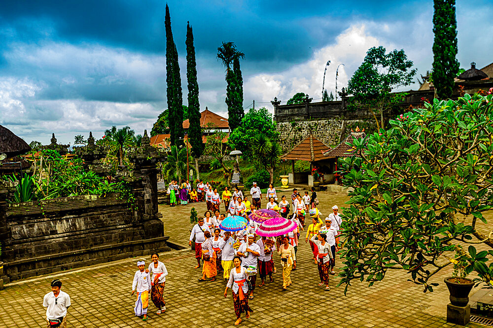 The Besakih Temple, the largest and holiest temple of Hindu religion in Bali, Indonesia, Southeast Asia, Asia