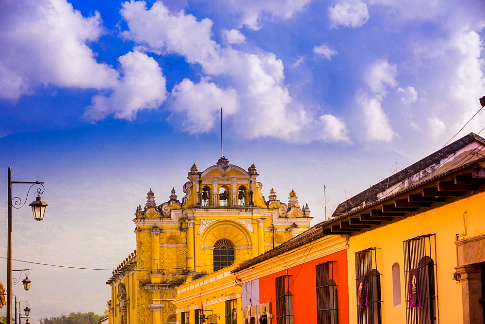 Street view in Antigua, Guatemala, Central America