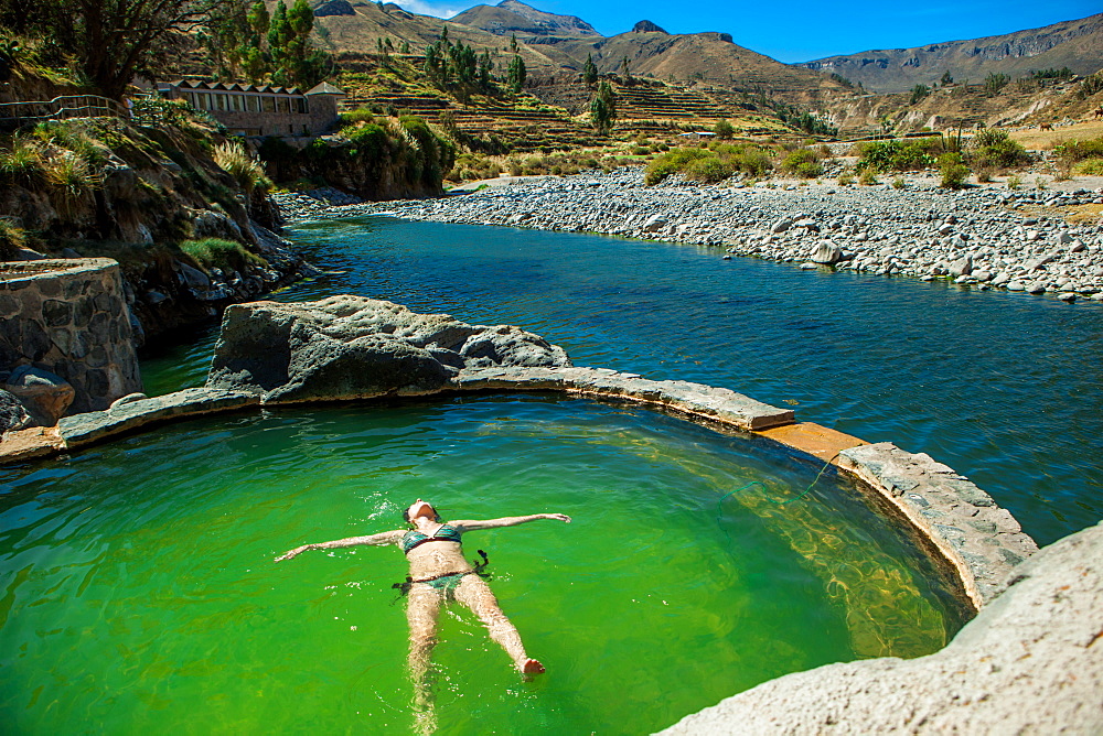 Laura Grier at Colca Lodge Spa and Hotsprings, Colca Canyon, Peru, South America