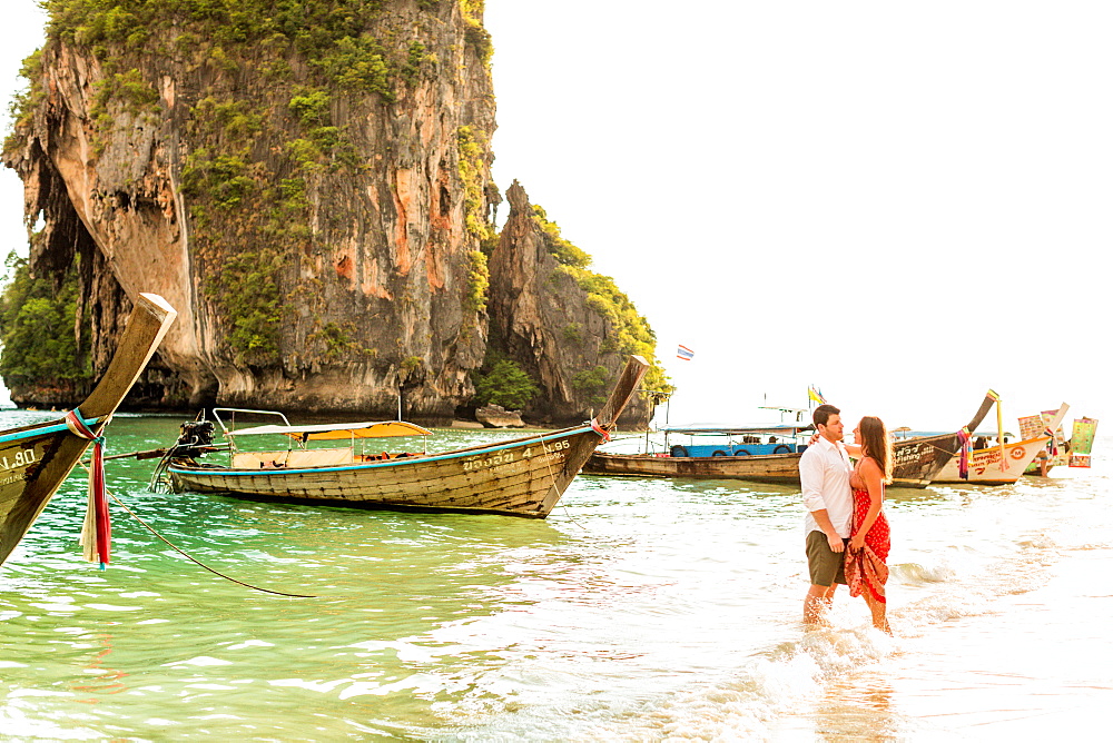 Sunset on Railay Beach in Krabi, Thailand, Southeast Asia, Asia