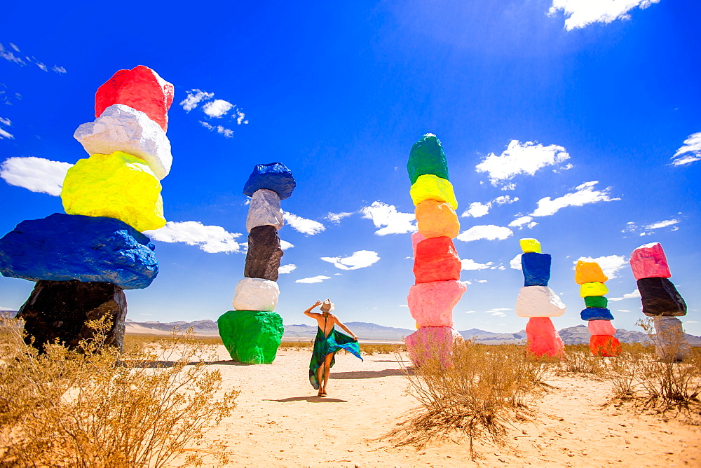 Seven Magic Mountains in Nevada, United States of America, North America