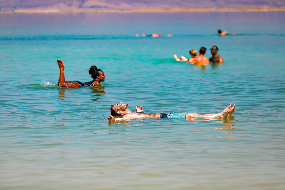 Fun in the Dead Sea, Israel, Middle East