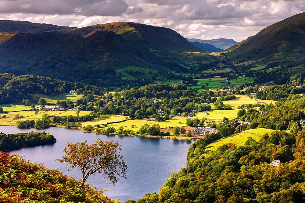 The central fells of the Lake District National Park extending from Loughrigg Terrace and Grasmere to Dunmail Raise, Cumbria, England, United Kingdom, Europe