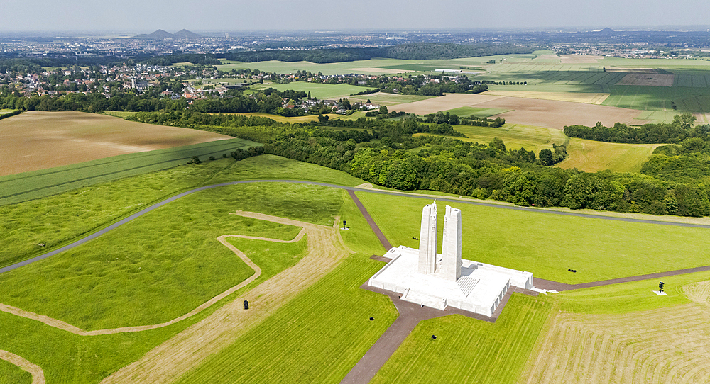 Aerial view of the Canadian World War 1 Memorial at Vimy.