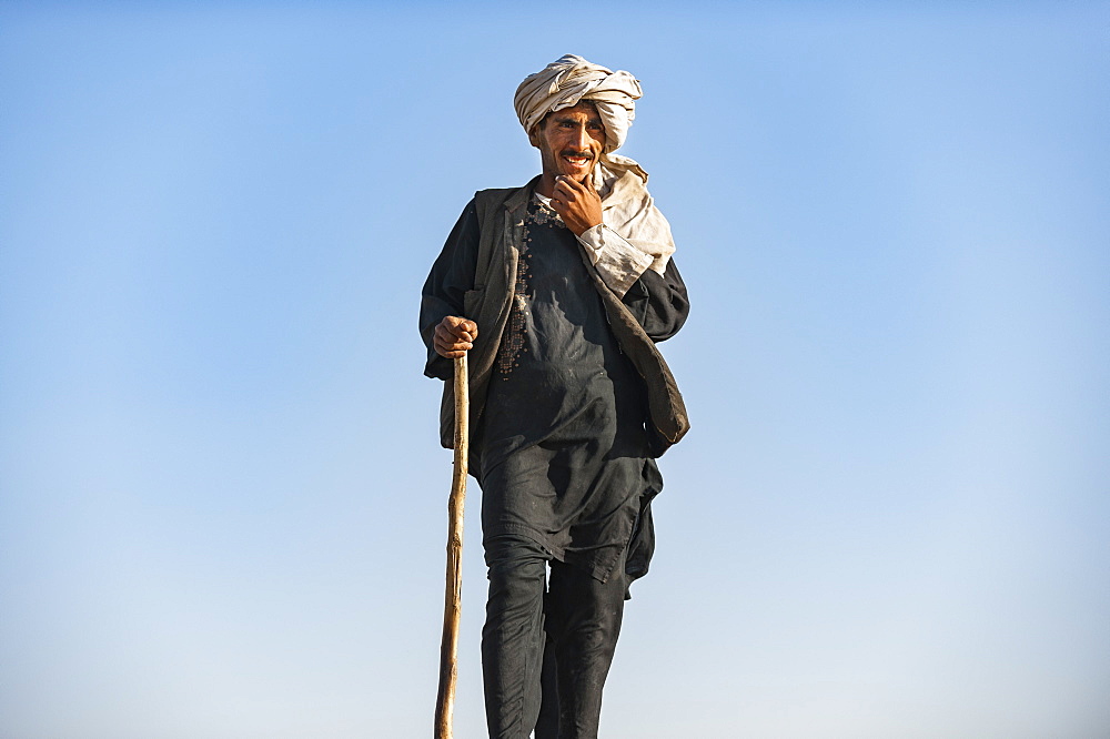 A Kuchi shepherd near Herat, Afghanistan, Asia