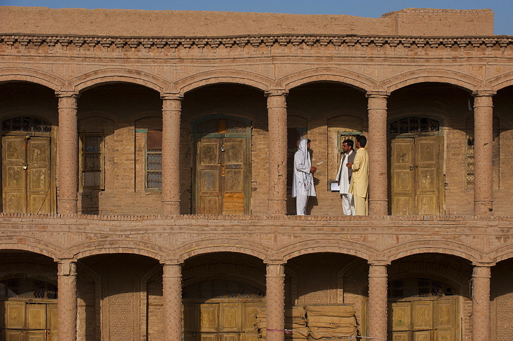 Men standing in the old market in Herat, Afghanistan, Asia