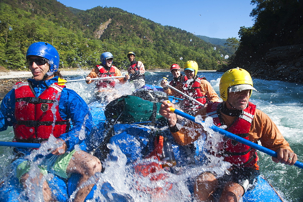 A rafting expedition on the Karnali River, west Nepal, Asia