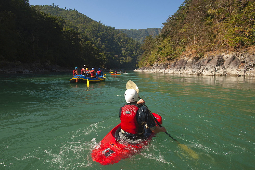 A rafting expedition down the Karnali River, west Nepal, Asia