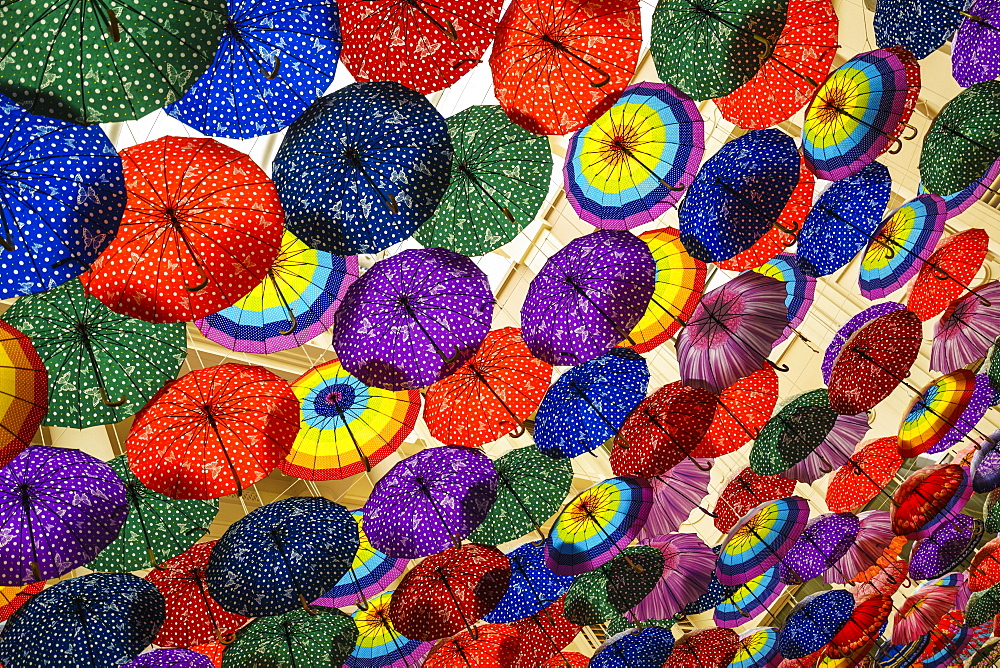 Umbrella display in the Dubai Mall, Dubai, United Arab Emirates, Middle East