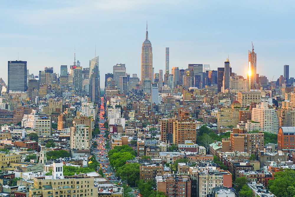 The Empire State Building and Manhattan skyline, New York City, United States of America, North America