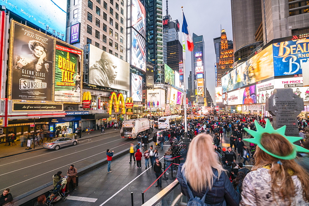 Times Square by night, New York City, United States of America, North America