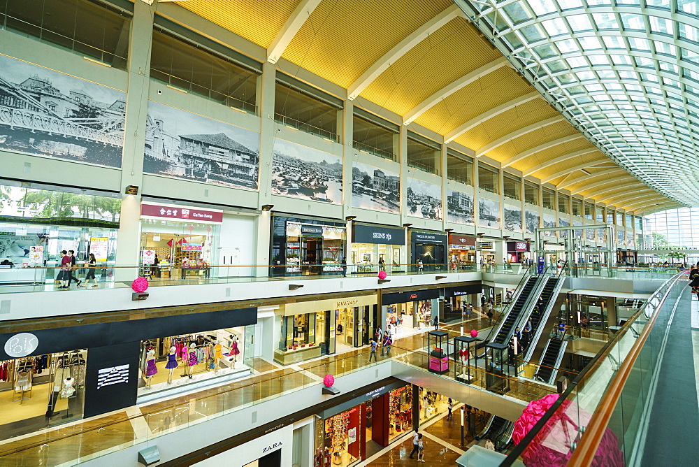 The Shoppes at Marina Bay Sands, Singapore's largest shopping mall in Marina Bay, Singapore, Southeast Asia, Asia