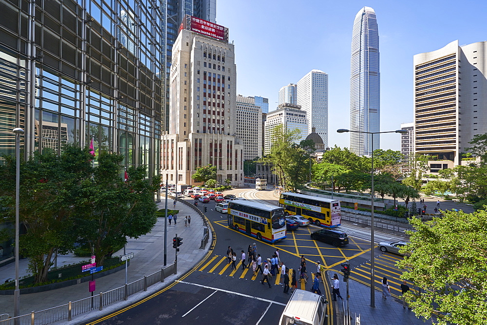 Central district, Hong Kong's busy financial centre, Hong Kong Island, Hong Kong, China, Asia