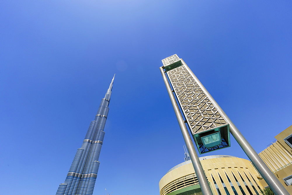 Burj Khalifa and Dubai Mall, Downtown, Dubai, United Arab Emirates, Middle East