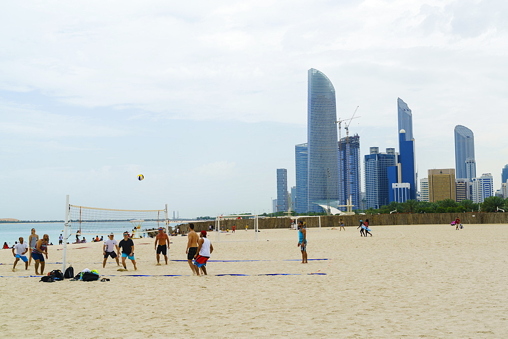 Corniche beach, Abu Dhabi, United Arab Emirates, Middle East