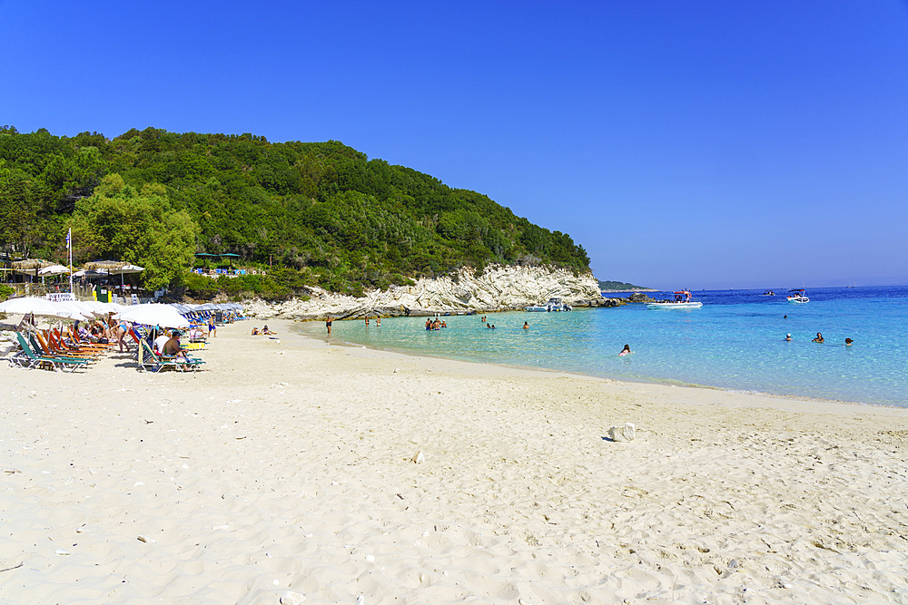 Vrika Beach, Antipaxos, Paxos, Ionian Islands, Greek Islands, Greece, Europe