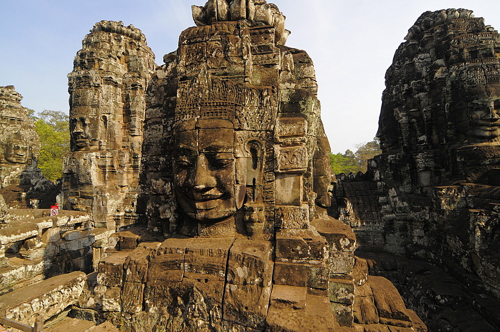 The Khmer Empire's Bayon temple, Angkor, Cambodia